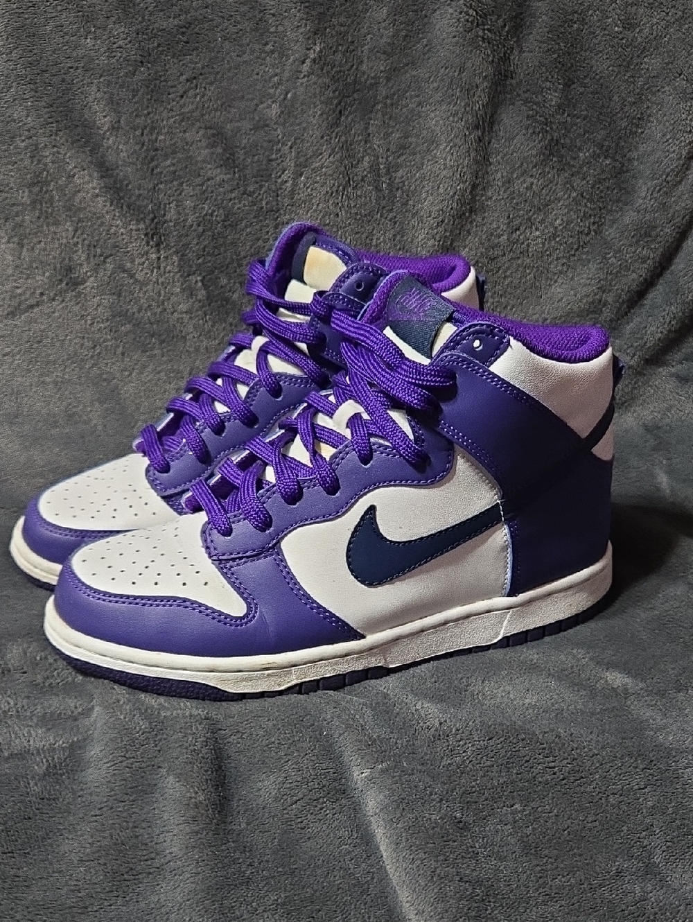 Nike Dunk High Electro Purple Midnight Size 6 Youth
